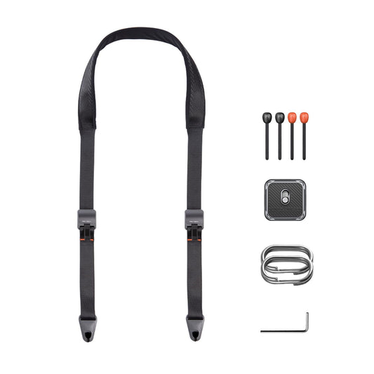PGYTECH 1.8" Wide Camera Should Strap w Quick Release Plate for DSLR/SLR Cameras, Anti-Slip, 90kg Load Capacity, Adjustable Length 43.3-59.8 inch for Travel, Street &Outdoor Photography (Night Black)