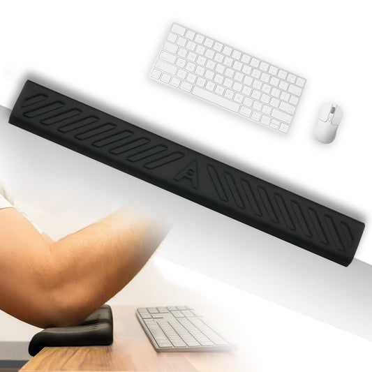 Extra Long Desk Arm Rest 28 Inch | Full Arm Memory Foam Support for Keyboard Wrist Rest & Forearm | No Slip Desk Edge Pad for Typing Work & Gaming | ArmCloud