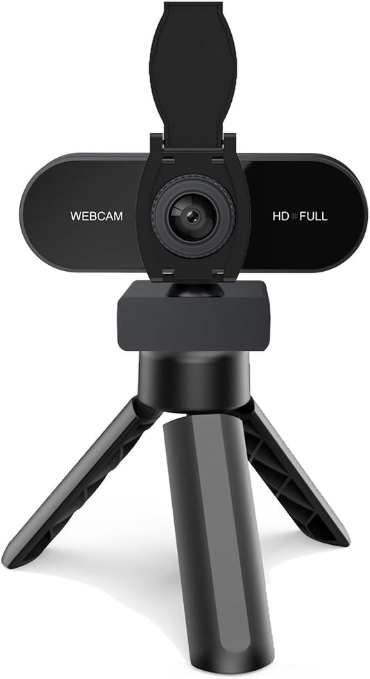 TOYAYAYO 1080P (1080p) HD Webcam with Microphone, Noise Cancellation, Privacy Cover, Wide-Angle Lens, Auto Light