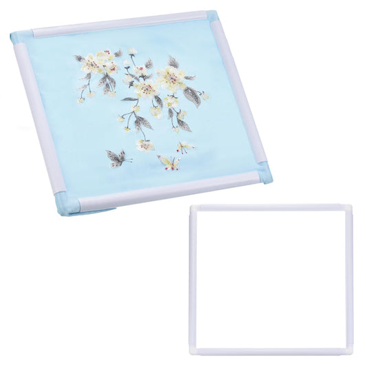 PATIKIL Embroidery Hoops Universal Clip Embroidery Hoop Frame Reusable Square Rectangle Plastic Clip Frame Embroidery Hoop for Art Craft Sewing(17 x 17 Inch)