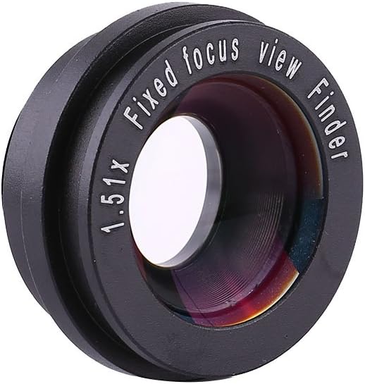 1.5X 6 Viewfinder Eyepiece Magnifier Fixed Focus for DSLR Camera, Mount Bases, Black - Clear Focus, Optical Glass