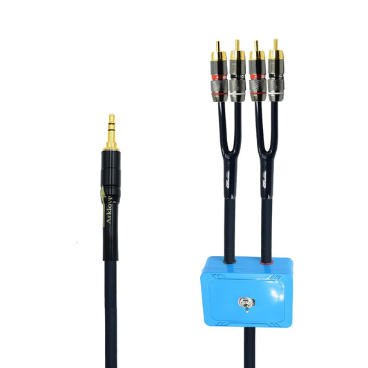 1ft 1/8" inch 3.5mm 2 1 1 2 mp3 Arklove Sound Channel swicher aux Input RCA Output Switch Selector in Out R/L Stereo