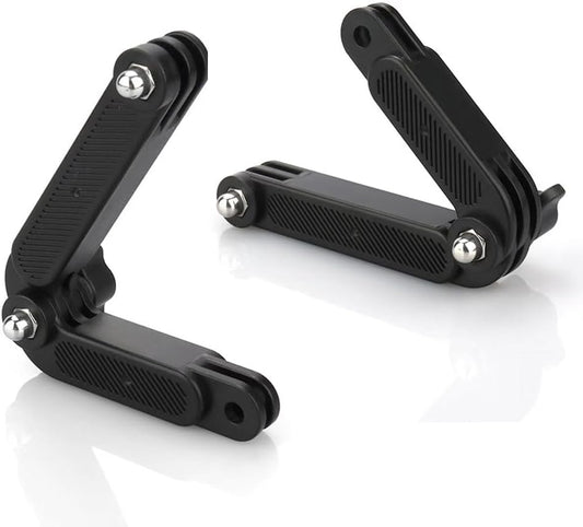ThtRht 2 Pack Action Camera Curved Extension Arm Adjustable Rotating Camera Mount Joint Adapter for Mobile Phone Chest