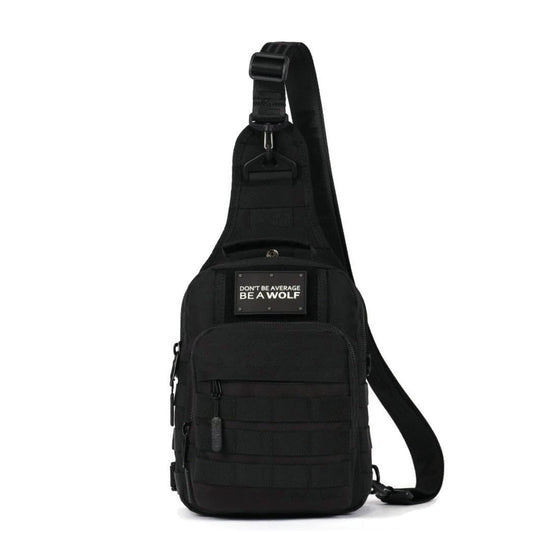 WOLFpak 9L Tactical Sling Bag (Alpha Black) Concealed Carry CCW Backpack |Military Crossbody EDC Daypack Molle Chest Shoulder Pack for Hiking, Travel, Work |