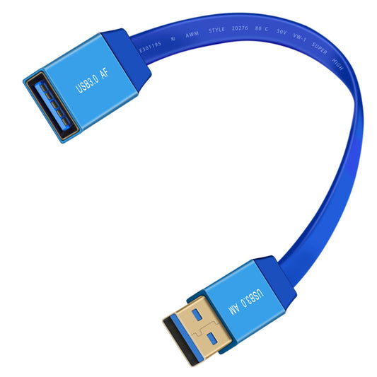YINGAYOU 3.0 5Gbps 12V 3A 1 m/3.3 USB Extension Cable Flat Flat USB Male Female Extension Cable for Devices Such as
