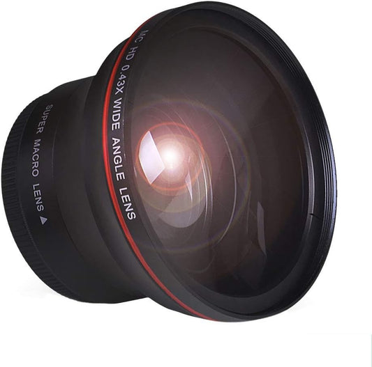 Tectra 52MM 0.43x D3300 D3200 D3100 D5500 D5300 D5200 D5100 D7100 D7000 Professional HD Wide Angle Lens (Macro Portion)
