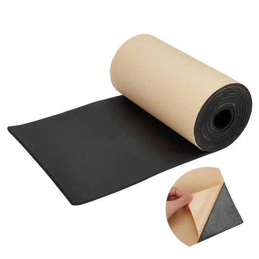 ACRNIGHEET Adhesive Foam Sheets, Closed Cell Foam Padding, 12" W x 1/4" T x 118" L Neoprene Foams Roll for DIY Gaskets Crafts Liner Pads Seals Multi-Function Soundproof Foams Pad
