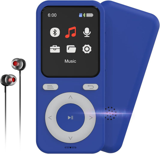 wiwoo 64GB MP3 MP3 128GB(Earbuds Player with Bluetooth,Bluetooth Portable HiFi Lossless Sound Player with Speaker,Voice