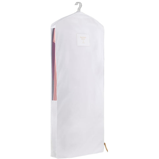 Hayden Hill Luxury Organic Cotton Garment Storage Bag - Long 58" Dress Bag - Breathable & Moth-Proof For Full Length Clothing, Dresses & Coats - Clothes Bags for Hanging Organization