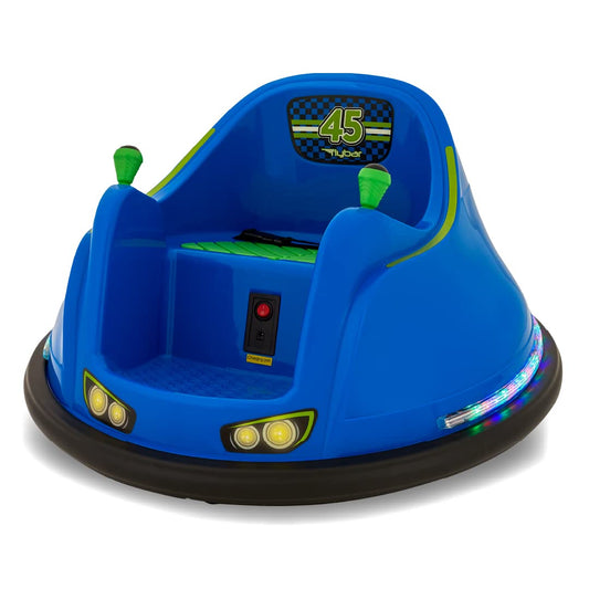 Flybar FunPark Electric Bumper Car 6V for Toddlers, Kids, Baby Ride On Toys, Ages 1.5-4 Years, LED Lights, 360 Degree Spin, Supports up to 66 pounds (No Remote)
