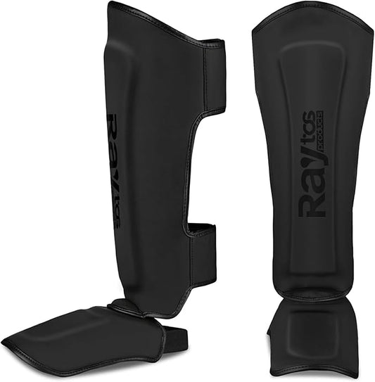 Muay Thai Shin Guards - MMA Kickboxing Leg Instep Protective Pads, Martial Art Sparring Gear for BJJ Karate Boxing Taekwondo Training, Men Adults Kids Children