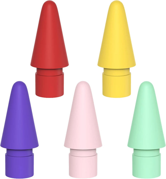 AWINNER 1st 2nd Pen Tip Compatible with Apple Pencil Tips & Generation Color Nib (Red/Yellow/Purple/Pink/Cyan)