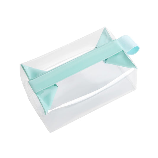 Clear Toiletry Bag with Magnetic Closure, 0.7mm Thick Structured TPU Travel Organizer, Transparent Cosmetic Bag for Toiletries, Makeup and Daily Essentials with Modern Color Trim(Sage Green Trim)