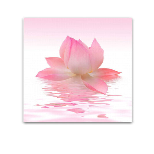 Glass Wall Art Startonight Acrylic Decor Pink Petals, Flowers Artwork 24" x 24"