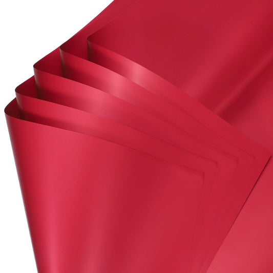 uxcell 20 Sheets Flower Wrapping Paper, 21.5" x 21.5" Waterproof Floral Bouquet Wrapping Papers Florist Supplies for Wedding Party Gift Packaging DIY Crafts, Red
