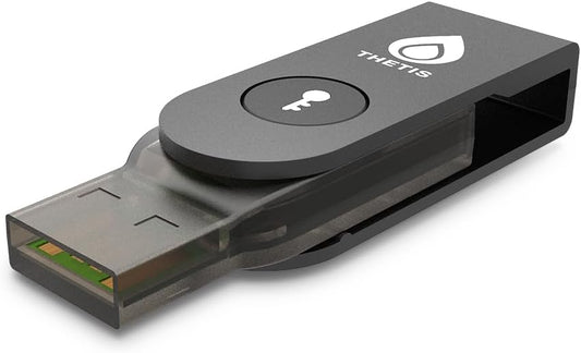 Thetis FIDO2 2.0 2FA Pro-A Security Key Passkey Device with USB A & NFC, TOTP/HOTP Authenticator APP, FIDO Two Factor
