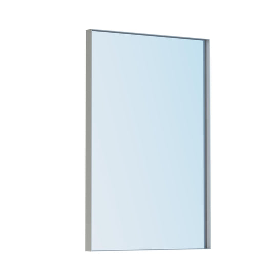 VocalStar 24 x 36 Inch Silver Bathroom Mirror for Wall, Square Corner Rectangle Nickel Metal Framed Bathroom Vanity Mirrors, 1/4-inch Shatterproof Glass | Ultra-Flush Hanging