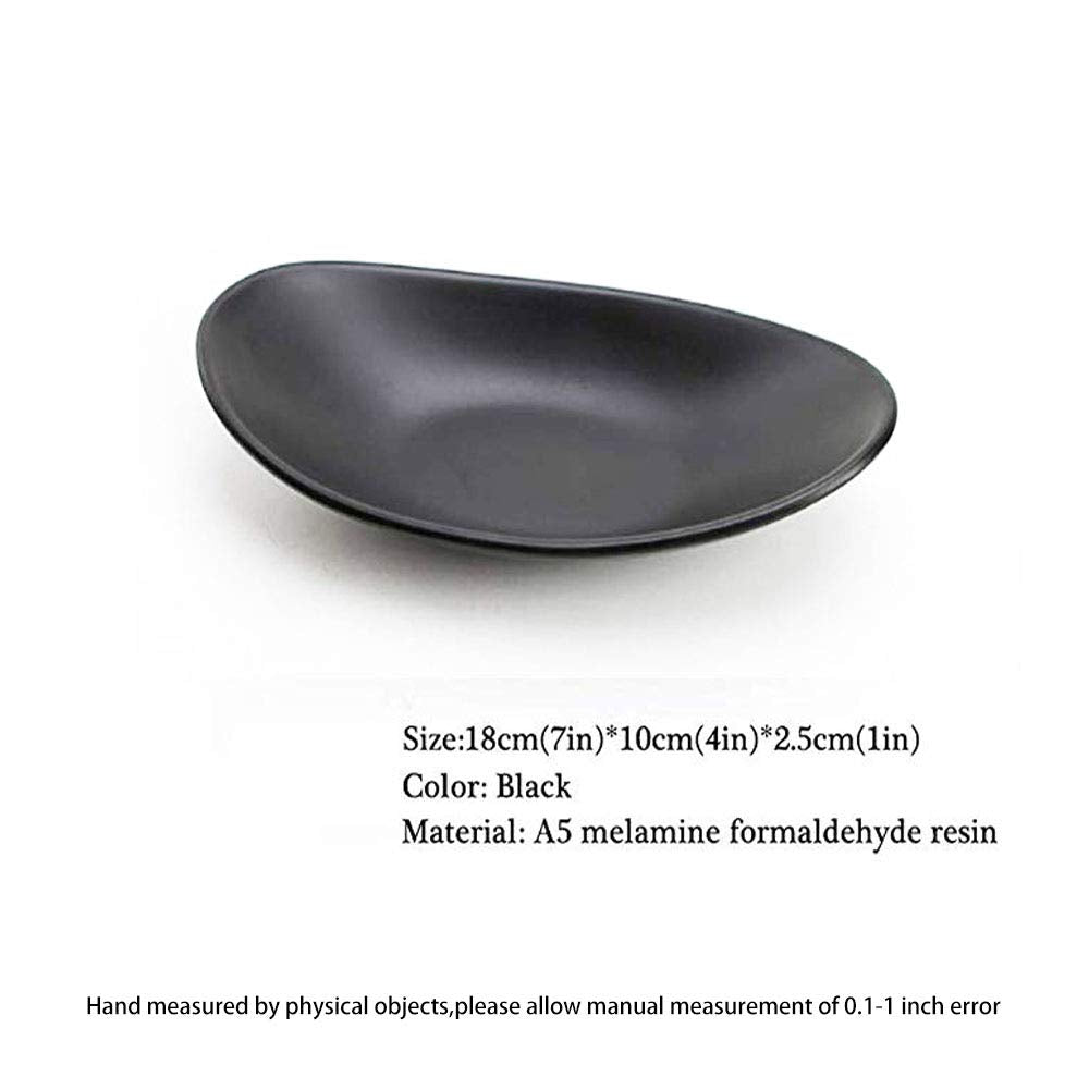 XinHuiGY Black Key Ring Dish Jewelry Tray Key Tray Organizer,Dresser Decor entryway Key Dish Decorative Trinket Dish Housewarming Gift 7inch (Oval)