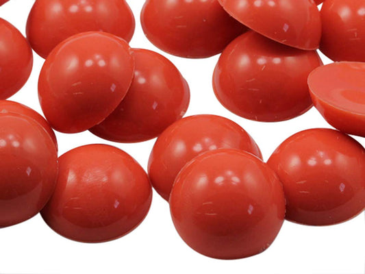 KraftGenius Allstarco 200PCS Flat Back Acrylic Round Pearl Cabochons Plastic Rhinestones Pearl Gems Embellishments for Jewelry, Crafts, Costumes, Card Invitations, Cosplay - 5mm Red Coral .C001