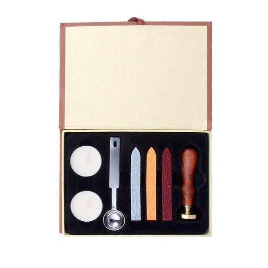 BELMAKS 7PCS Harry Potter Wax Stamp Seals Kit with Vintage Seal Wax Stamp Hogwarts for Postcard Invitation Letters Gifts and Crafts Letter Prints Envelope Wooden Set