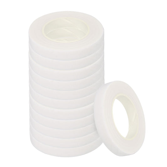 MECCANIXITY Floral Stem Wrap Tape Floral Tape 30yard Length 1/2 Inch Width for Bouquet Crafts Wedding Arrangement Pack of 12, White
