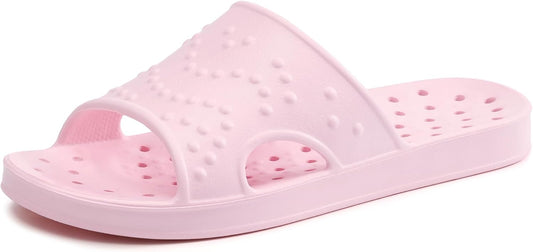 Shevalues Shower Shoes - Arch Support Quick-Drying Pool Slides | Lightweight Beach Sandals with Drain Holes