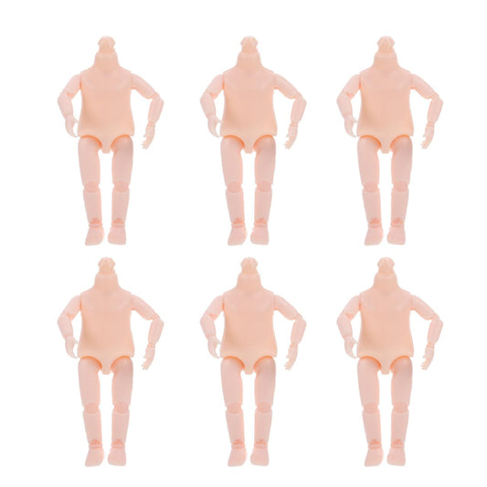 Healifty 6Pcs Movable Jointed Doll Bodies 4.72In DIY Doll Accessories for Creative Making and Craft Projects
