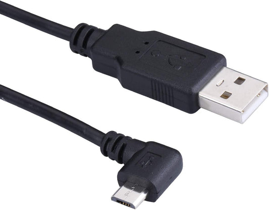 15FT 2.0 90 5pc Extra Long USB A to Micro B USB Cable Degree Right Angle Charge Cord with Wiring Clips for Car Dash Cam