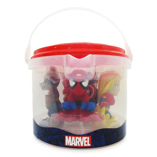 Disney Store Official Avengers Bath Toys Set - Includes 5 Detailed Toys with a Straining Storage Bucket - Bath Time Fun and Water Play Set for Kids