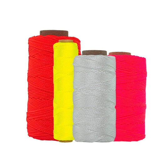 SGT KNOTS #18 Twisted Mason Nylon String Superior and Durable Twine for Masonry Jobs, DIY Projects, Crafting, Commercial, Workshop, Gardening, Trot Line (1100ft, Fluorescent Pink)