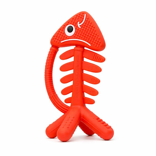 3 in 1 Infant Toys, Baby Teething Toys 3–6 6–12 Months, Teethers for Babies 0–3–6–12 Months for Teething Relief, Baby Gift, Baby Teether Toys, Silicone Sensory Toys, USA Patent Pending, Fish (Coral)