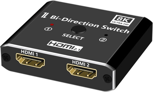 XinYaa 2.1 8K@60Hz 4K@120Hz 2 1 HDR10+ 48 3D Dolby PS5/4 B0X HDMI Switch, Aluminum HDMI Switcher in Out, HDM I Splitter