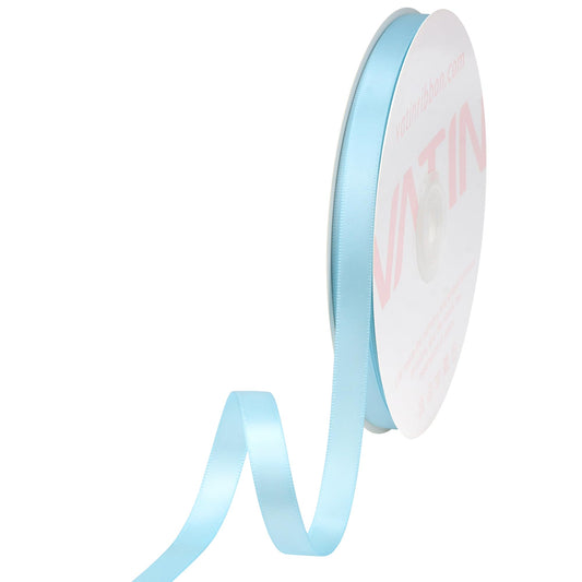 VATIN 3/8 inches Double Faced Light Blue/Baby Blue Polyester Satin Ribbon - 50 Yards for Gift Wrapping Ornaments Party Favor Braids Baby Shower Decoration Floral Arrangement Craft Supplies