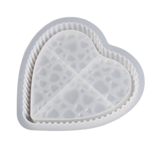 Ashtray Resin Casting Heart Shape Silicone Handcraft Jewelry Dish Plate Epoxy Mold Home Decor Tool Heart Tray Silicone Mold