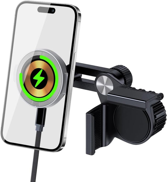 Cxqbsmy 3/Y/S/X/Cybertruck, Mobile Phone Holder for Tesla Model Strong Magnet for MagSafe Adjustable Car Mount, Car