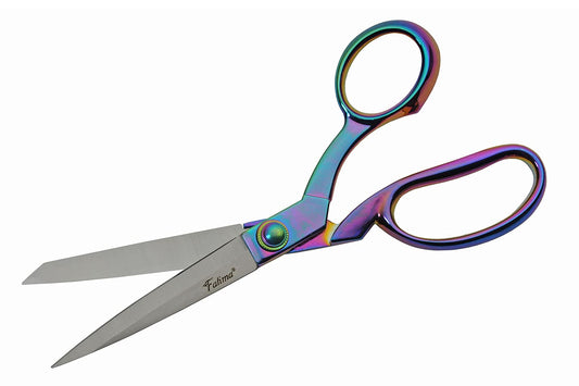 SZCO Professional Tailor Scissors 8.5 Inch - Rainbow Stainless Steel Fabric Knitting Scissors for Cutting - Sewing Scissors Perfect for DIY Craft, Thread Cutting, Needlework & Sewing