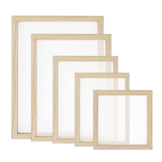 Worown 5 Different Size Wooden Paper Making Screens, PaperMaking Mold and Deckle, Paper Making Frames for DIY Paper Crafts