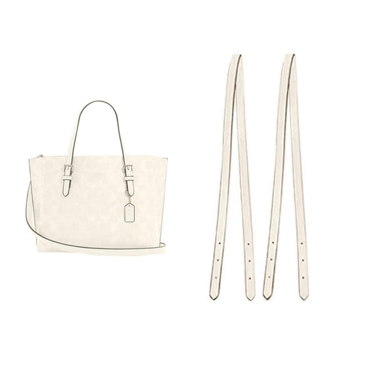 Jiesinlov 2 Pcs Bag Leather Strap Replacement Shoulder Straps for Mollie 25 Tote Handbag(Beige)