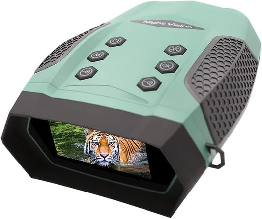 Wheyda 8X 3" 4K New Model Night Vision Goggles, Digital Zoom Binoculars for Adults - Ergonomic Curved Design & Backlit