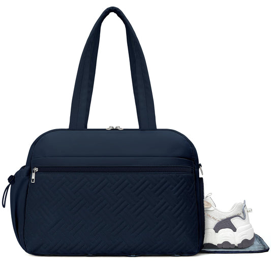 SYTRAH Gym Bag for Women, Lightweight Workout Duffle Bag with Shoe & Wet Separation for Gym, Yoga, Travel & Overnight, Stylish Sports Bag with Adjustable Shoulder Strap Blue