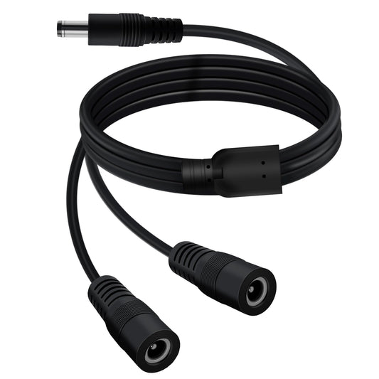 YINGAYOU 5.5 2.1mm 2 5V 6V 9V 12V 24V 3A, (1 2 40 cm) DC Splitter Cable x DC Way Splitter for Security Cameras, DVR