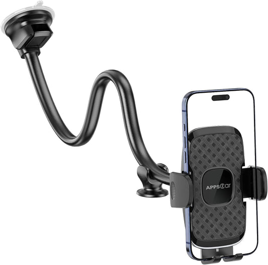 APPS2Car 14'' Gooseneck Car Phone Holder,Heavy Duty Phone Holder for Truck, [Flexibile Long Arm] [Anti Shake