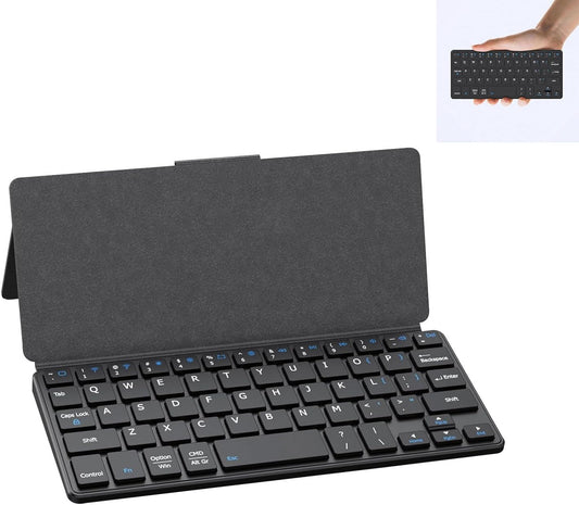 CMARS 150 Mini Bluetooth Keyboard for iPad, Universal Portable Wireless Keyboards with Adjustable Stand & Integrated