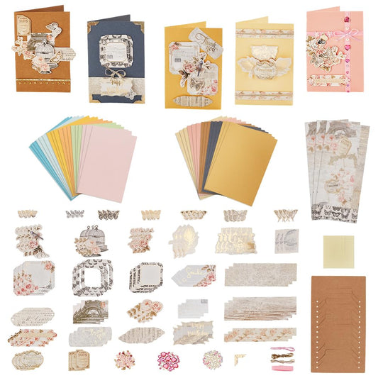 AHANDMAKER DIY Envelope & Card Making Kits for Adults, Handmade Greeting Card Sets Make Your Own Card Crafts for Teacher Appreciation Festival Mother's Day Christmas Birthday Classroom Exchange Gift