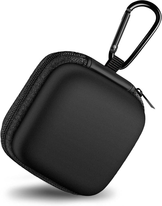 Woyinger Square Earbud Case Portable EVA Storage Bag Cell Phone Accessories Organizer with Carabiner for Wired/Wireless