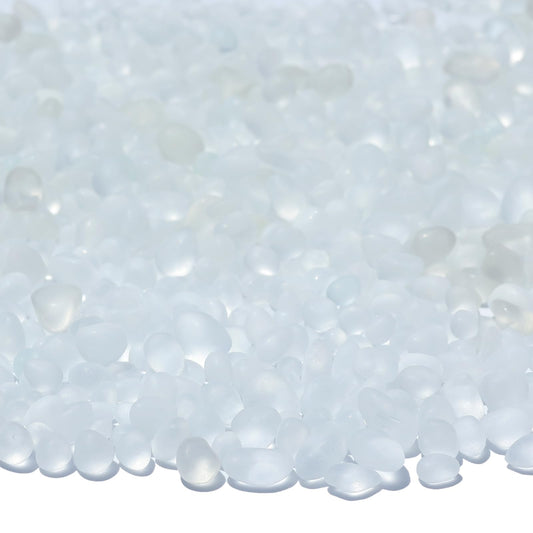 QYGL Sea Glass Stones - 2.9LB/46.4oz White Frosted Glass Pebbles Gemstones - Perfect for Aquarium Rocks, Fish Tank Gravel, Vase Fillers, Seaglass DIY Crafts, and Home Decor