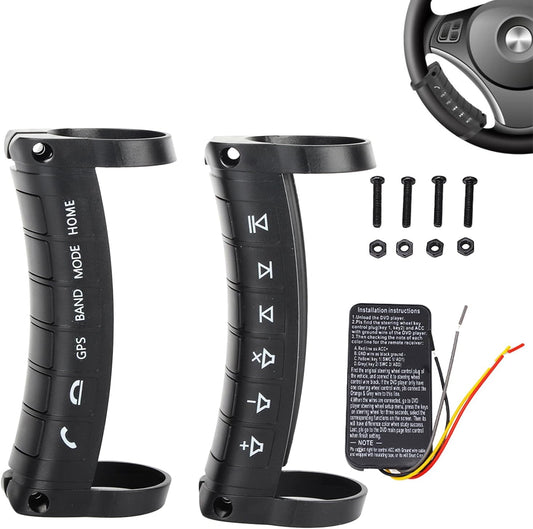 Tomotato Universal Wireless Steering Wheel Control - Compatible with Car DVD/Radio/Navigation Systems, Plug & Play
