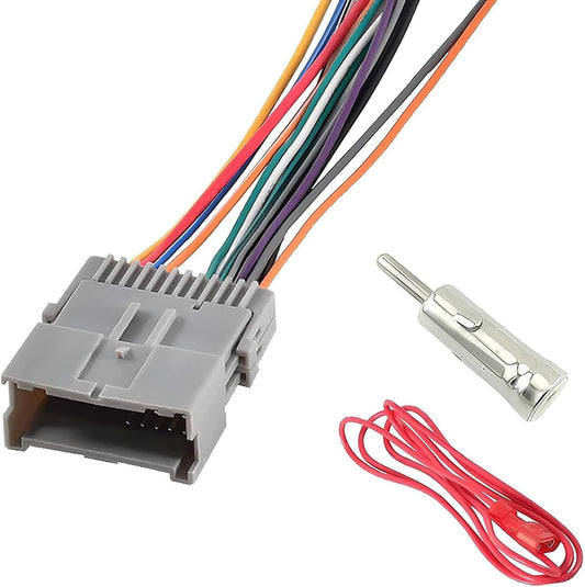 Titwaye 3 PCS Car Radio Wiring Harness, Audio/Video Wiring Harnesses Kit, Stereo Pigtail Connector Plug Adapter