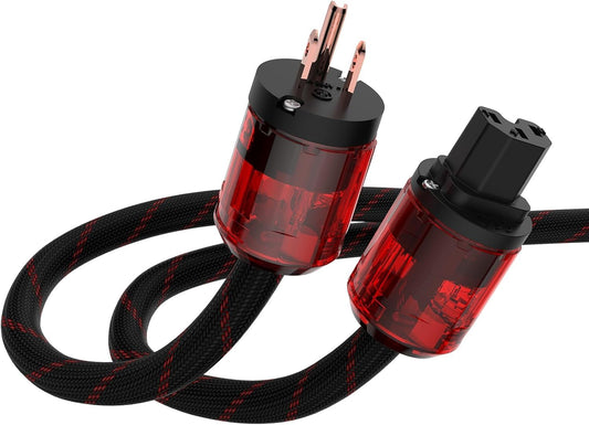 Tertullus (1.5m/4.92ft) OFC HiFi Audiophile Ac Power Cable,Power Cord Wire with US Connector Plug