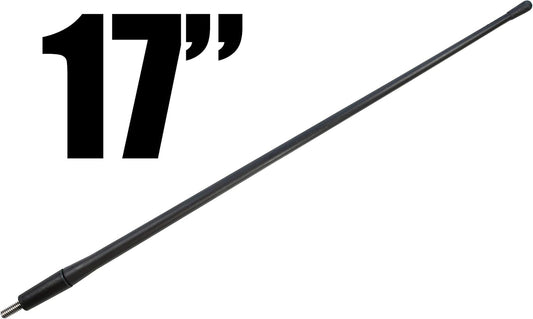 Votex 17 Inch - All-Terrain Flexible Rubber Antenna is Compatible with Sangean Radio - Spring Steel Internal Core